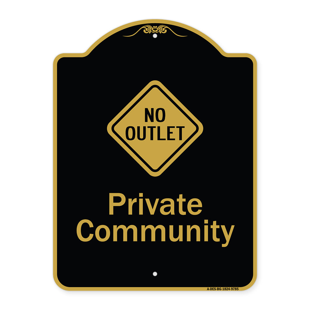 Private Community With No Outlet Symbol