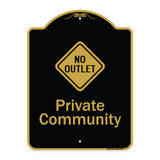Private Community With No Outlet Symbol