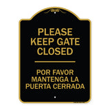 Please Keep Gate Closed Por Favor Mantenga La Puerta Cerrada