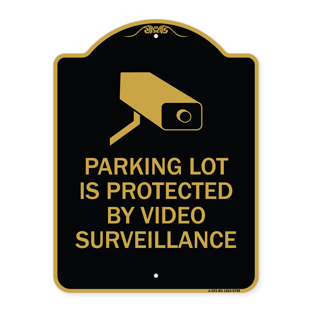 Parking Lot Is Protected By Video Surveillance With Graphic