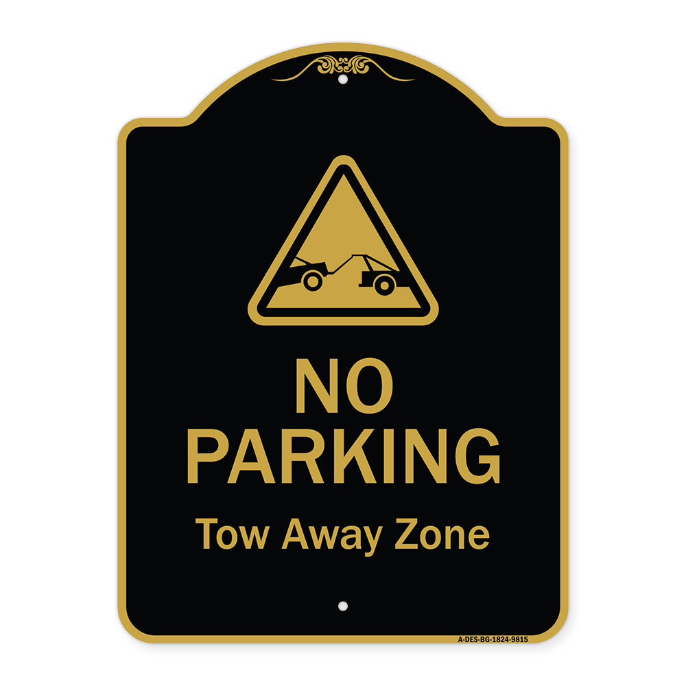 No Parking Tow Away Zone With Graphic