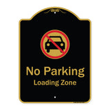 No Parking, Loading Zone With No Car Symbol