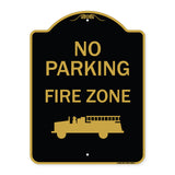 No Parking, Fire Zone With Graphic