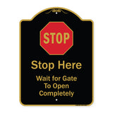 Stop, Wait For Gate To Open Completely With Symbol