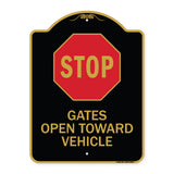 Stop, Gates Open Toward Vehicle