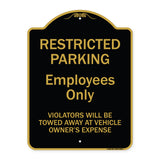 Restricted Parking Employees Only Violators Will Be Towed At Vehicle Owner's Expense