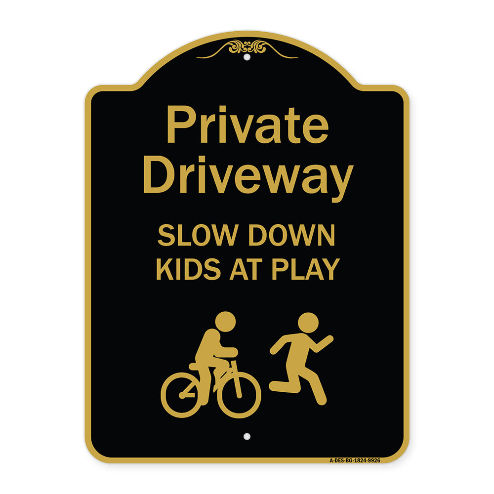 Private Driveway Slow Down Kids At Play
