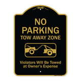 No Parking Tow Away Zone Violators Will Be Towed At Vehicle Owner's Expense