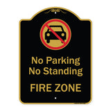 No Parking Or Standing, Fire Zone With Graphic