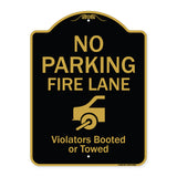 No Parking Fire Lane (With Graphic) Violators Booted Or Towed