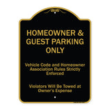 Homeowner & Guest Parking Only