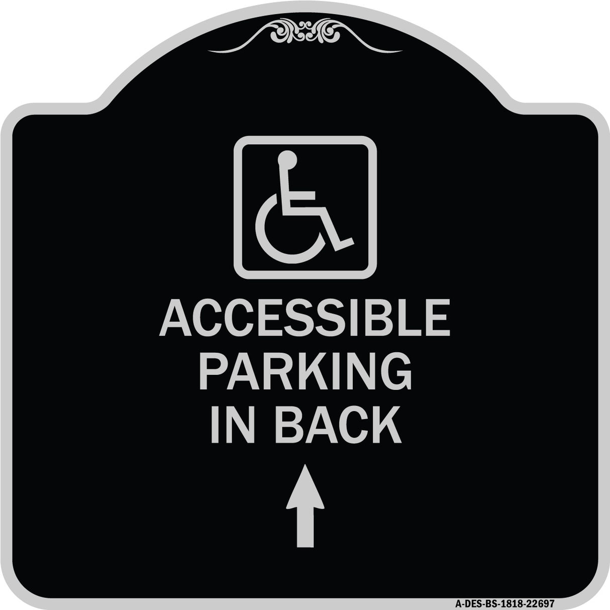 With NY - Approved Isa Symbol Accessible Parking on Up Arrow (With Graphic)