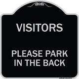 Visitors Please Park in the Back