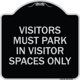 Visitors Parking Sign Visitors Must Park in Visitor Spaces Only