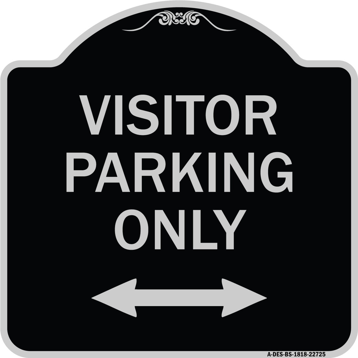 Visitor Parking Sign Visitor Parking Only (With Bidirectional Arrow)