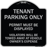 Tenant Parking Only Display Permit Violators Towed at Owner Expense