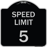 Speed Regulation Sign Speed Limit 5 Mph