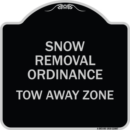 Snow Emergency Route Tow Away Zone with Graphic