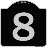 Sign with Number '8