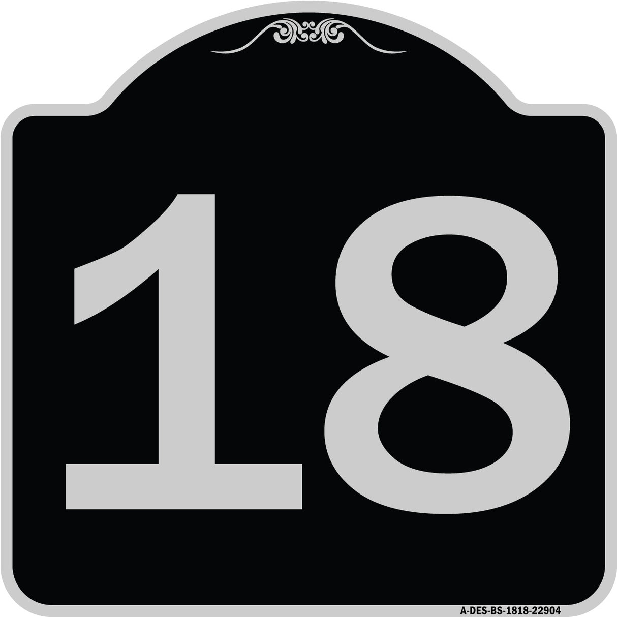 Sign with Number '18
