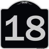 Sign with Number '18