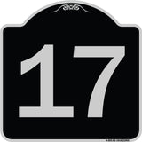 Sign with Number '17