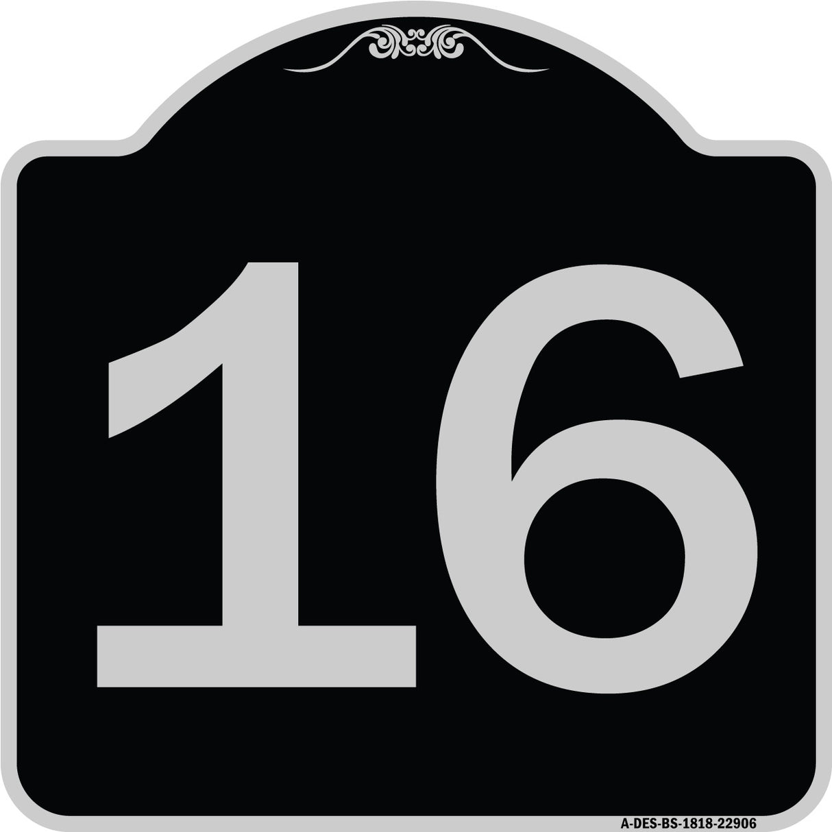 Sign with Number '16