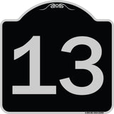 Sign with Number '13