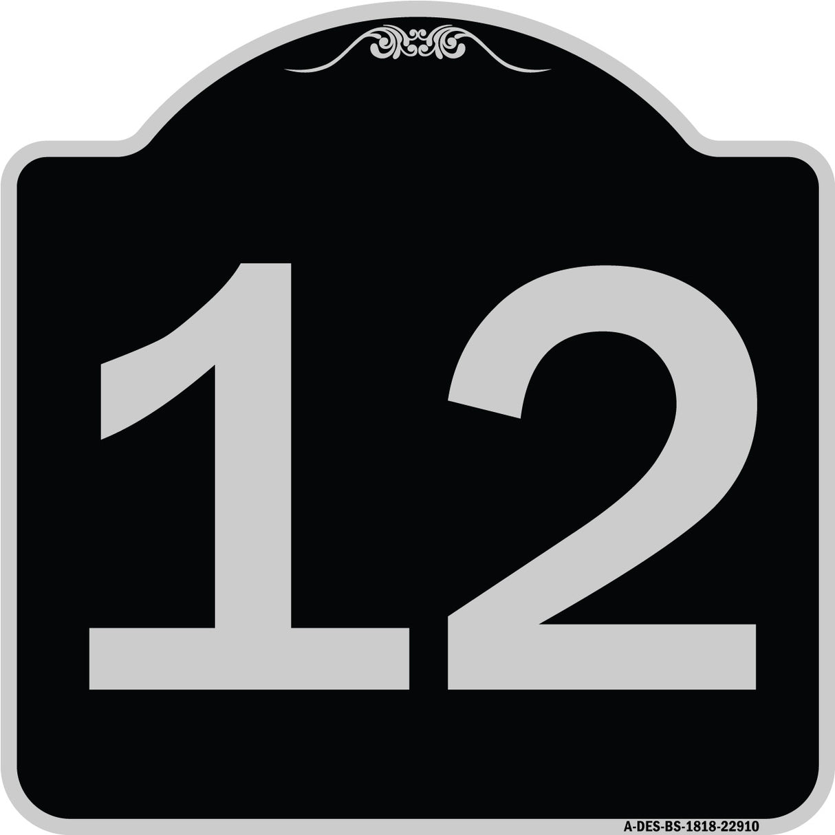 Sign with Number '12