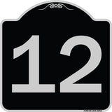 Sign with Number '12