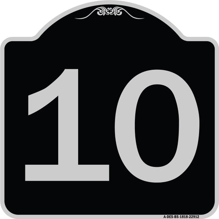 Sign with Number '10