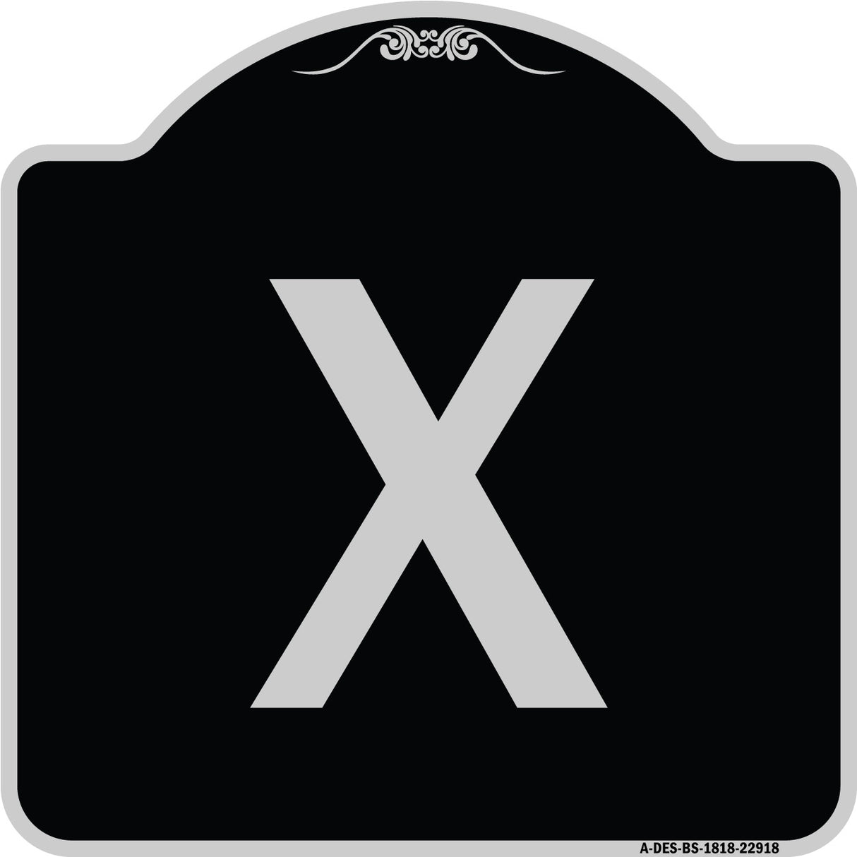 Sign with Letter X