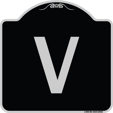 Sign with Letter V