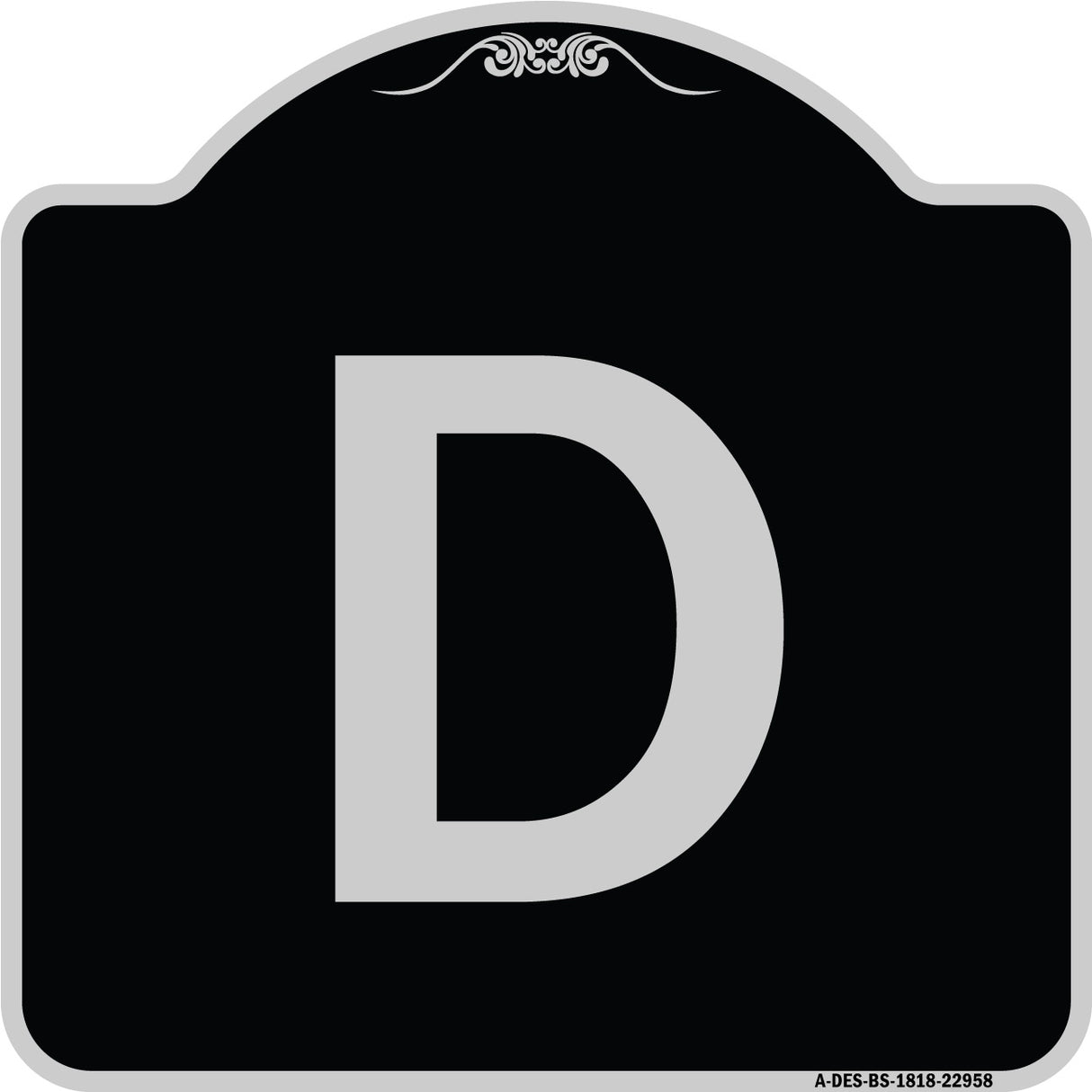 Sign with Letter D
