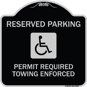 Reserved Parking Permit Required Towing Enforced (With Graphic)