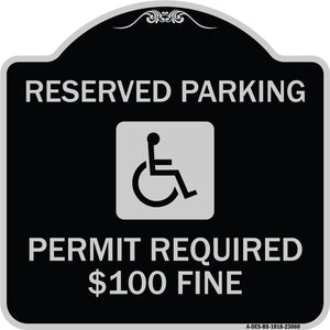 Reserved Parking Permit Required $100 Fine