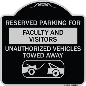 Reserved Parking for Faculty and Visitors Unauthorized Vehicles Towed Away