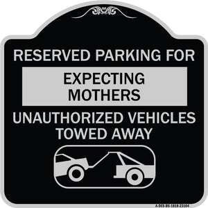 Reserved Parking for Expecting Mothers Unauthorized Vehicles Towed Away