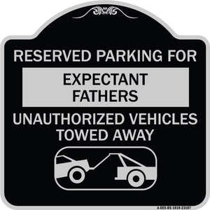 Reserved Parking for Expectant Fathers Unauthorized Vehicles Towed Away (With Tow Away Graphic)