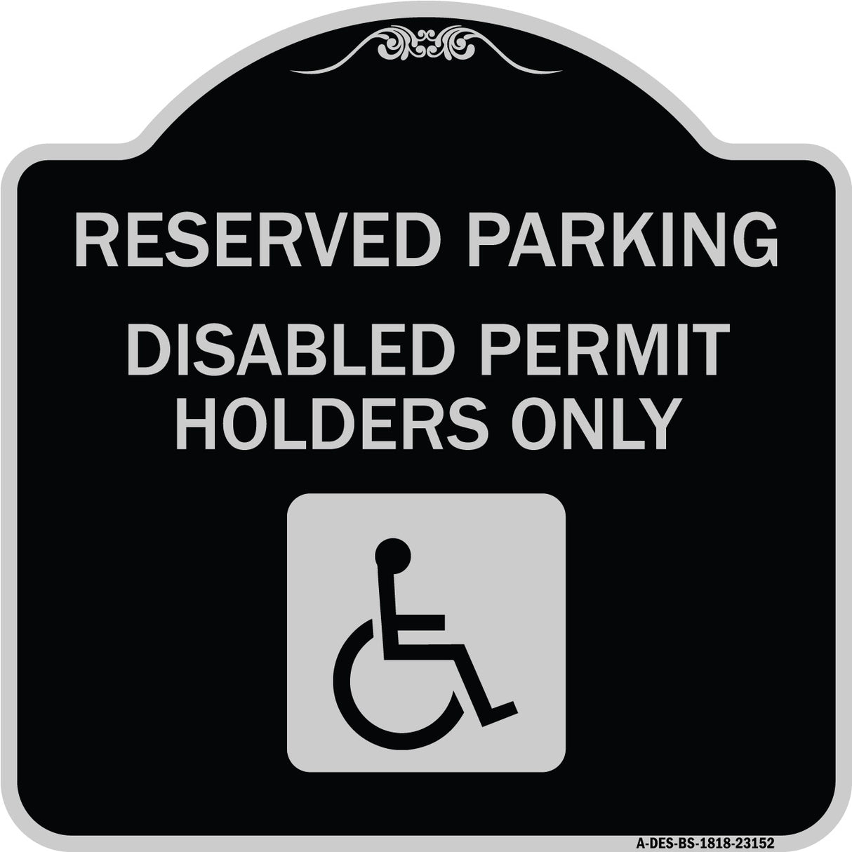 Reserved Parking - Disabled Permit Holders Only (With Updated Access Symbol)