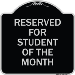 Reserved for Student of the Month