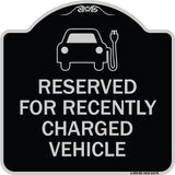 Reserved for Recently Charged Vehicle with Graphic