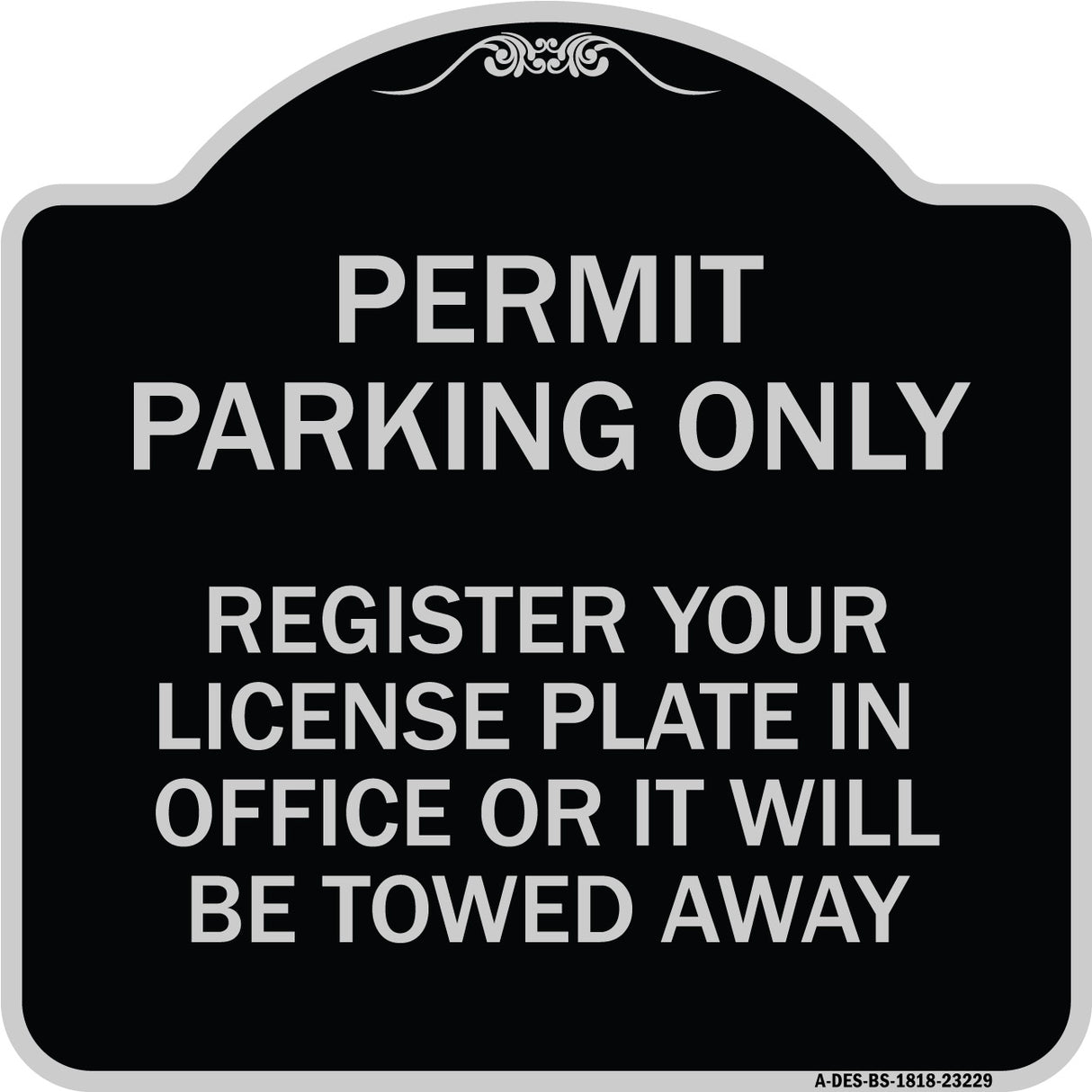 Register Your License Plate in Office or It Will Be Towed Away