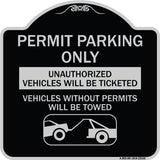 Permit Parking Only Unauthorized Vehicles Will Be Ticketed Vehicles Without Permits Will Be Towed (With Graphic)