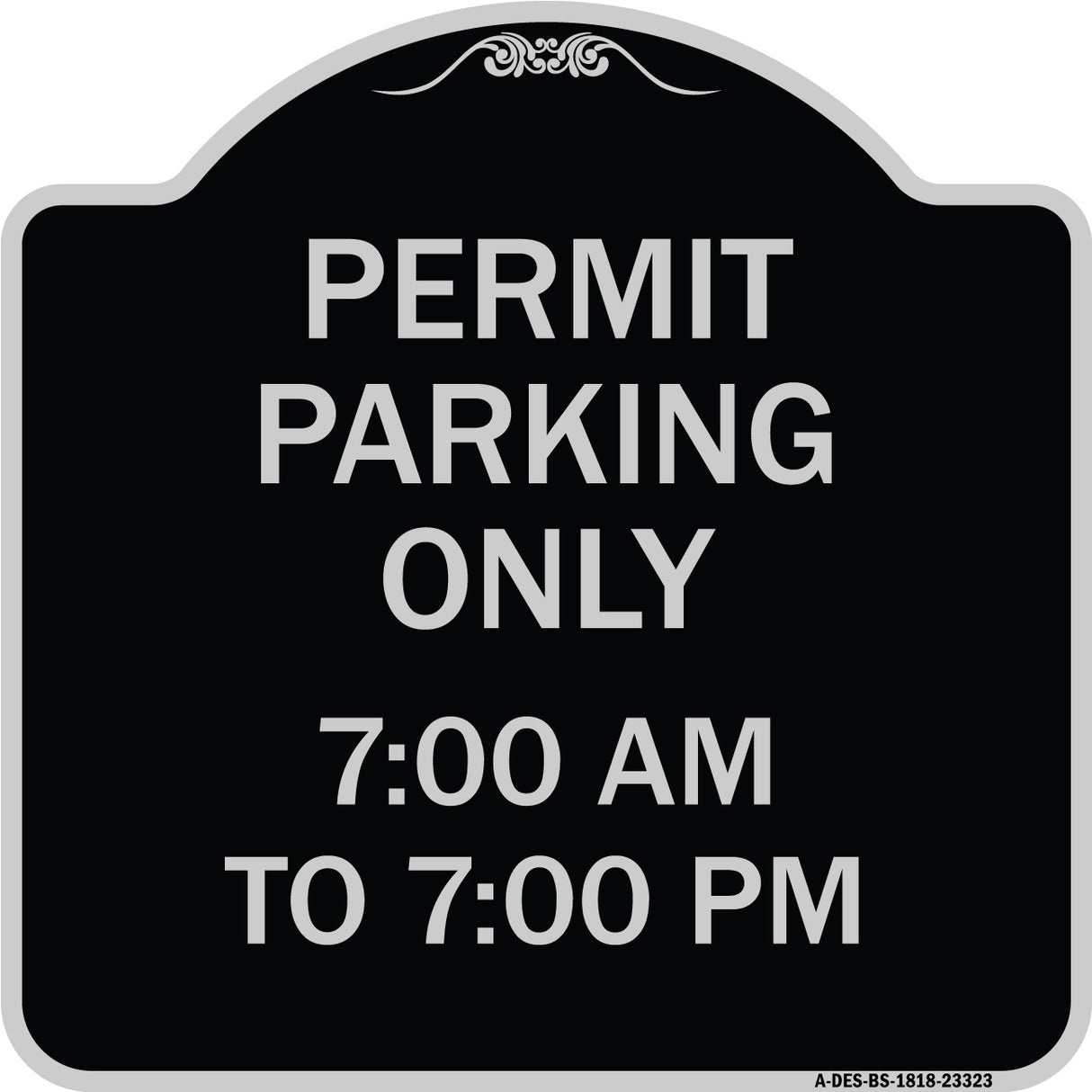 Permit Parking Only 7-00 Am to 7-00 Pm
