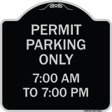 Permit Parking Only 7-00 Am to 7-00 Pm