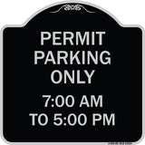 Permit Parking Only 7-00 Am to 5-00 Pm