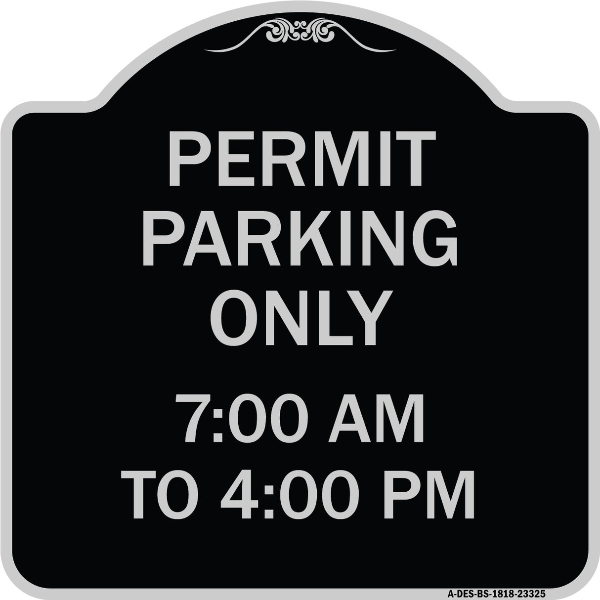 Permit Parking Only 7-00 Am to 4-00 Pm