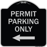 Permit Parking Only (With Left Arrow)