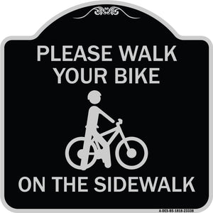 Pavement Stencil Please Walk Your Bike on the Sidewalk